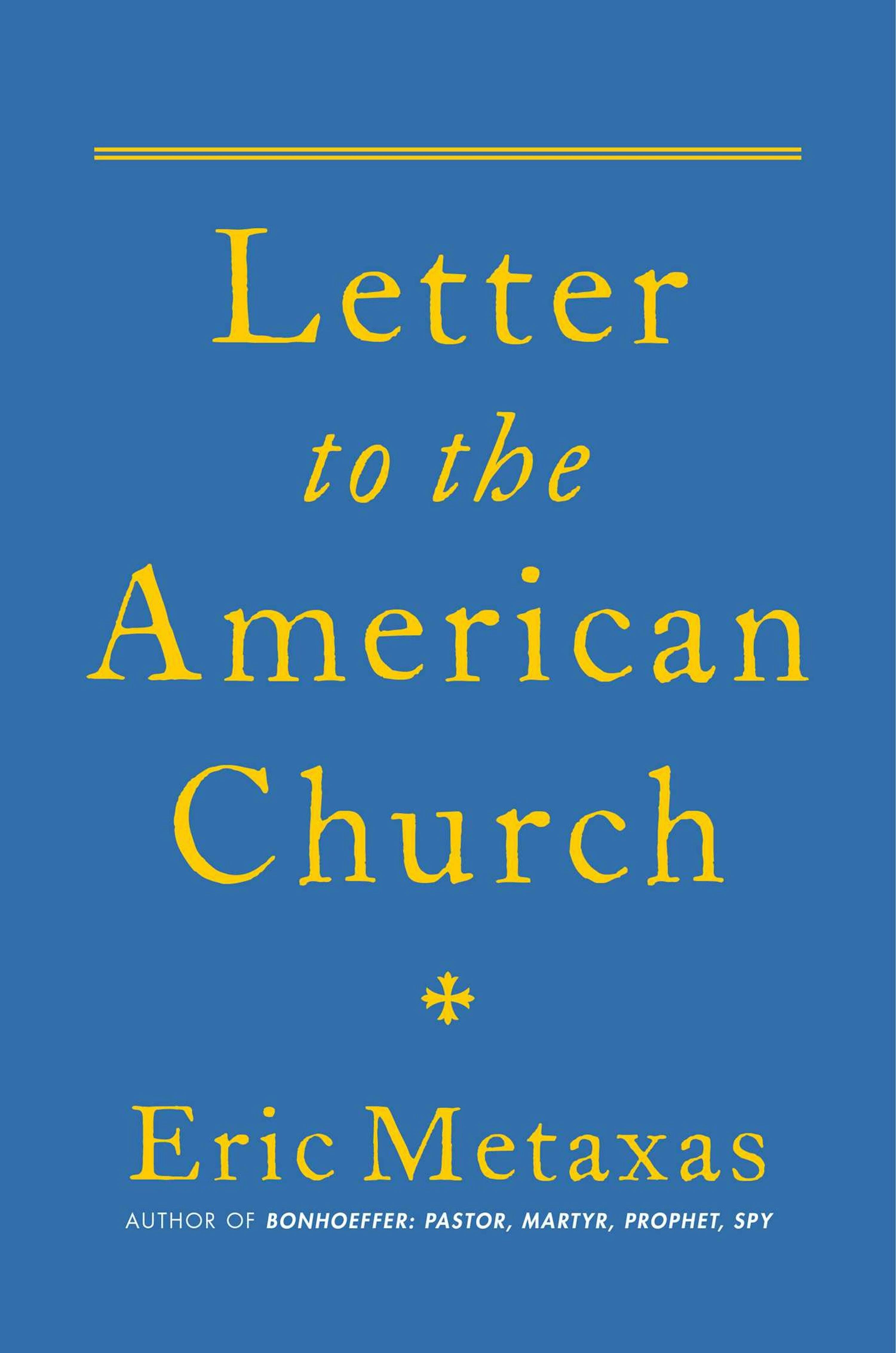 Letter to the American Church front cover