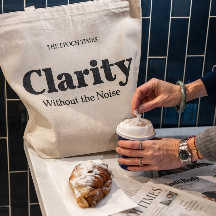 The Epoch Times “Clarity Without the Noise” Canvas Tote