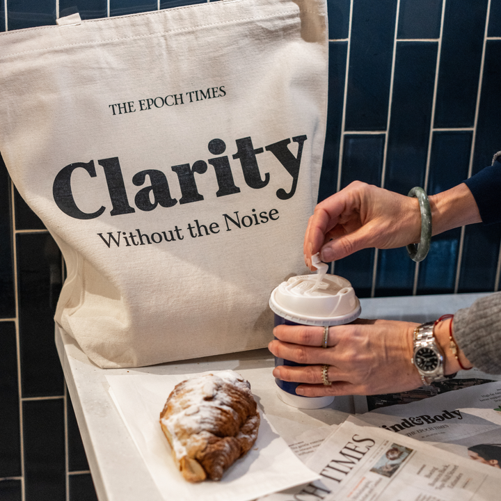 The Epoch Times “Clarity Without the Noise” Canvas Tote